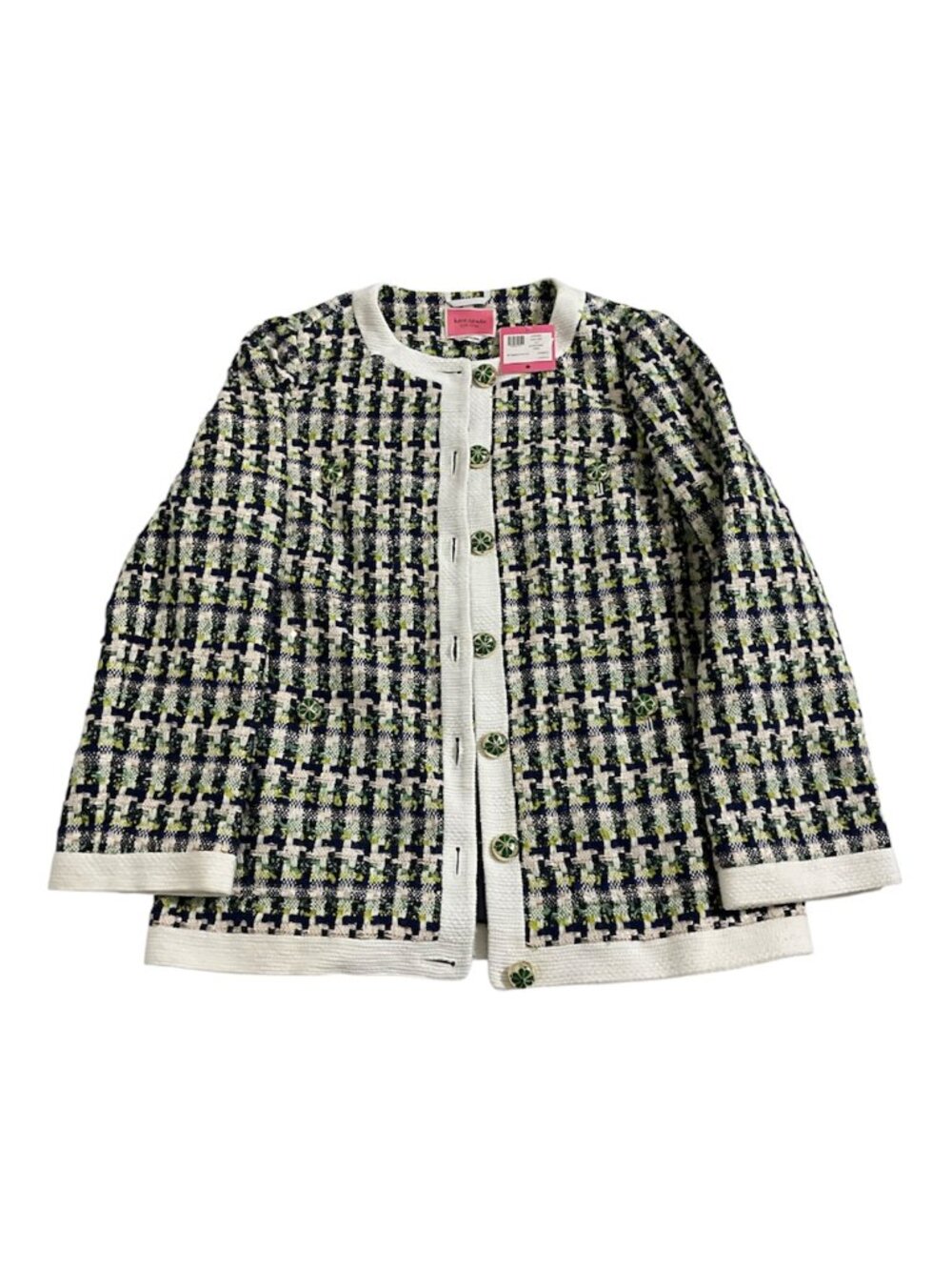 Kate Spade Tweed Collared Jacket Juniper Multicolor Women’s 8 NWT $548 MSRP